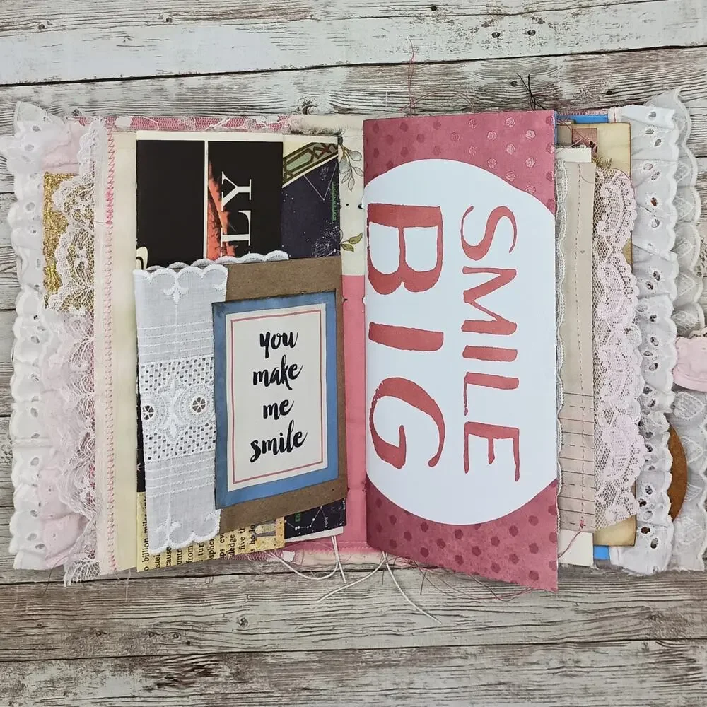 Pink Embellished Junk Journal: Flowers, Birds and Butterflies (Serendipity)